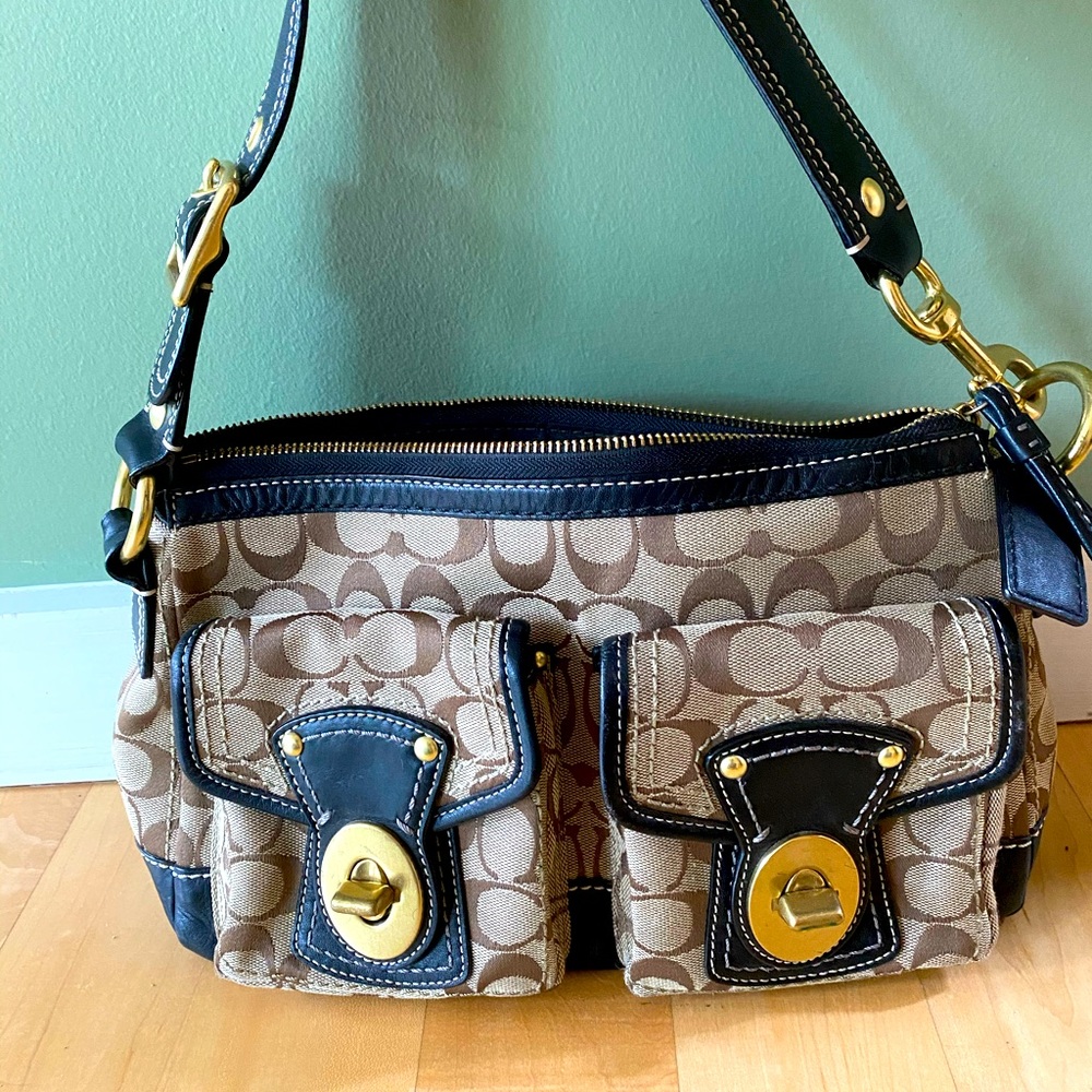 Coach Leather and Insignia Soho Handbag Tote Bag